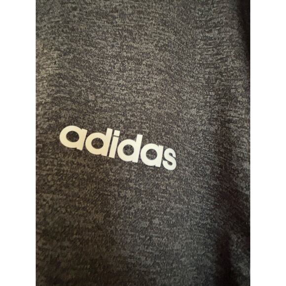 Men's Adidas Zip Front Hoodie Long Sleeve Sweatshirt, Gray & White, Size XL, EUC - Picture 3 of 3
